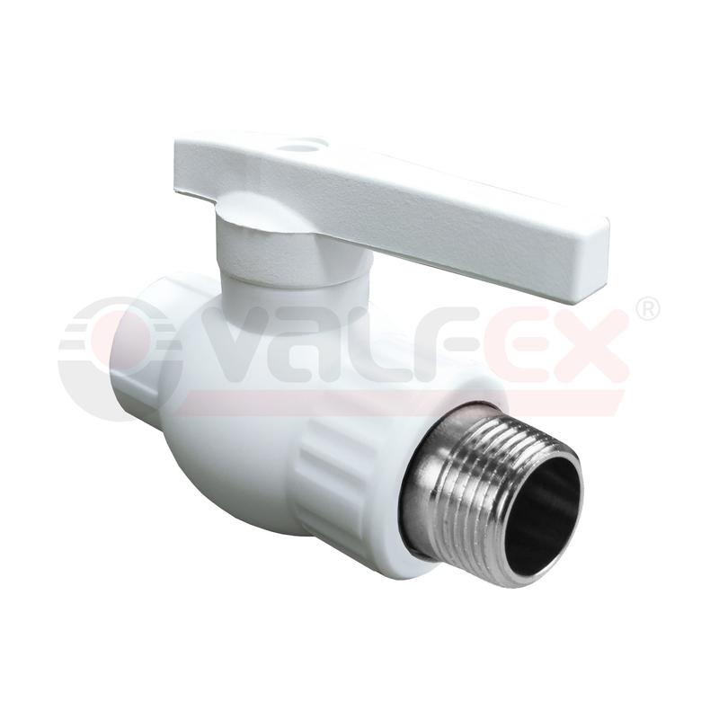 Кран шаровой комбинированный НР 25х3/4 (40/10) сер. VALFEX 10144225Г