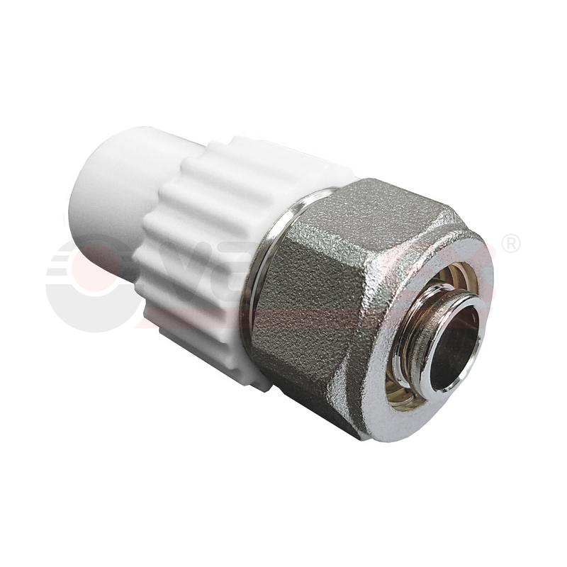 Муфта комбинированная для соединения PPR-PE труб 20х16 (150/30) бел. VALFEX 10162016