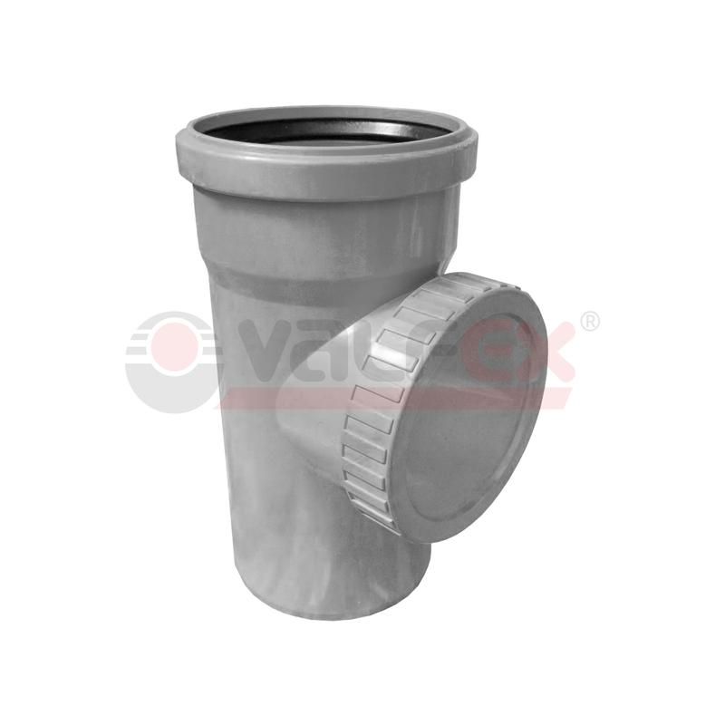 Ревизия с крышкой D 75мм вн. канализ.(75) VALFEX 20103075