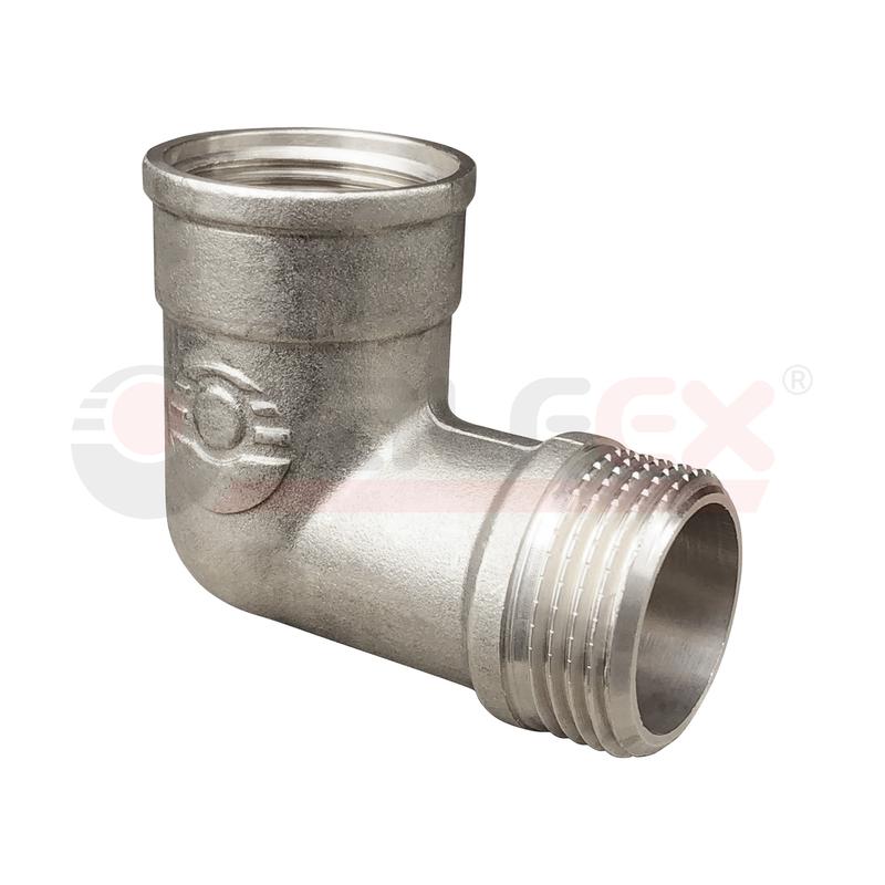 Угольник никелированный с переходом на наружную резьбу ВР-НР 1 1/4дюйм (15/5) К VALFEX VF.092.N.114