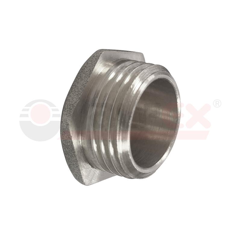 Пробка никелированная резьбовая НР 1 1/2дюйм (60/10) VALFEX VF.583.N.112