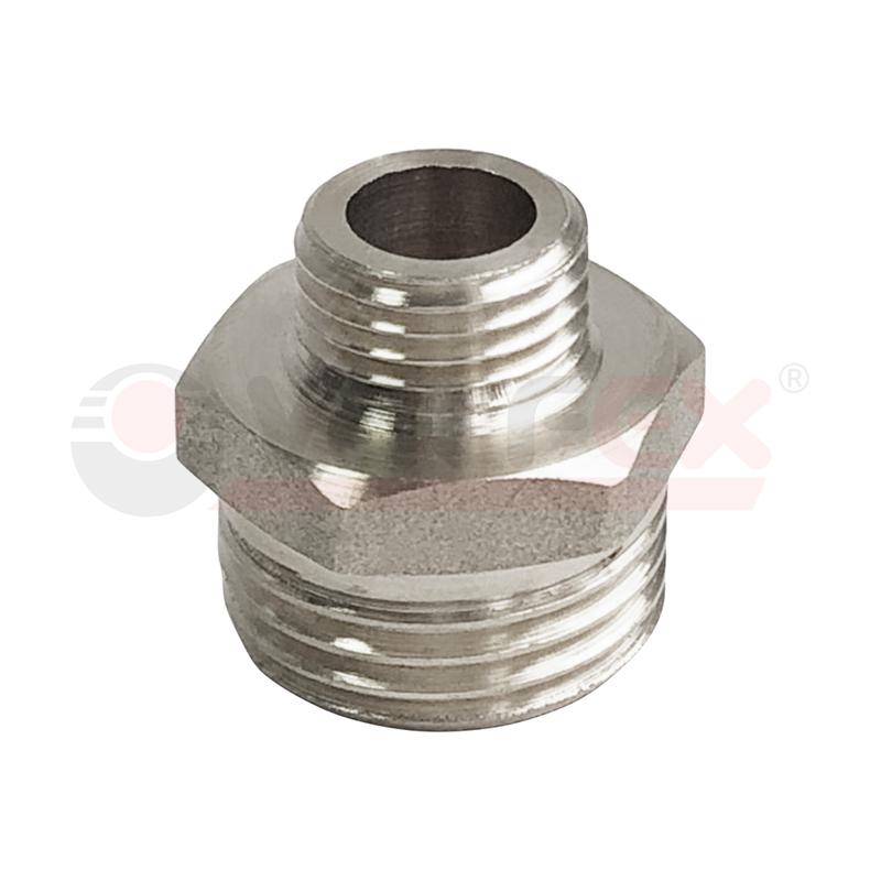 Ниппель никелированный переходной НР 1/2дюйм-НР 1/4дюйм (400/10) VALFEX VF.580.N.012.014