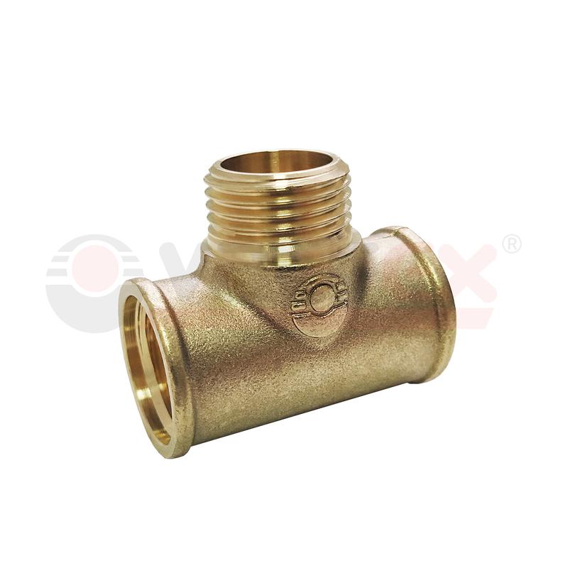 Тройник с переходом на наружнюю резьбу ВР-НР-ВР 1/2дюйм (100/10) VALFEX VF.132.L.012