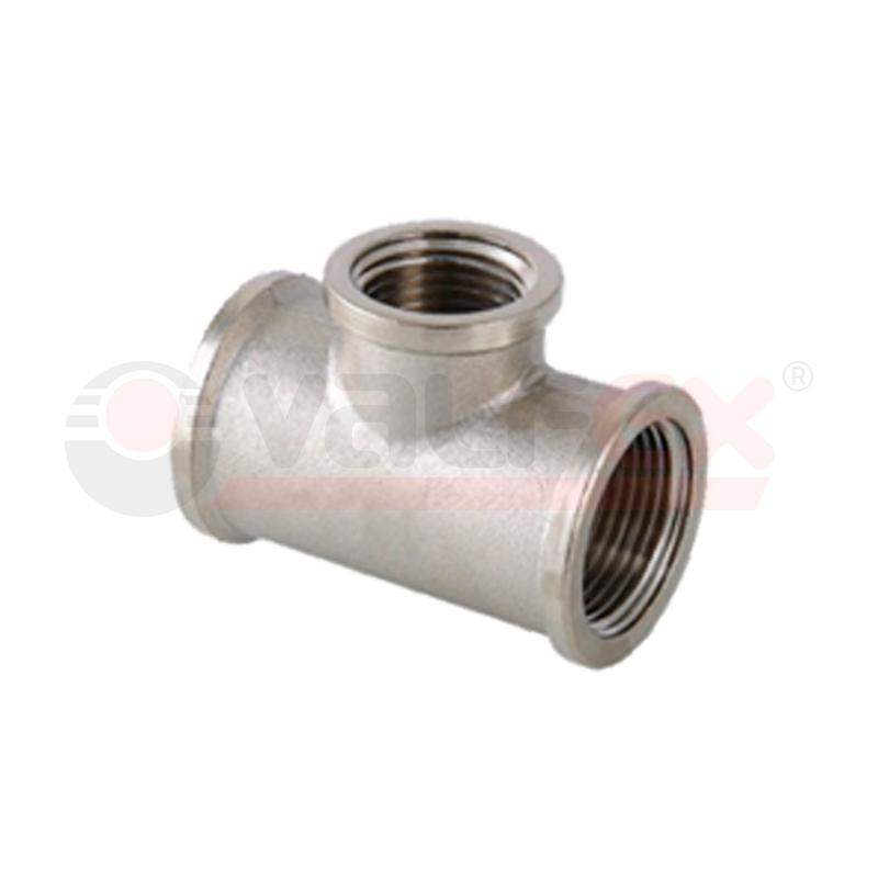 Тройник никелированный переходной ВР 1 1/4дюймх1/2дюймх1 1/4дюйм (20/10) К VALFEX VF.750.N.114.012.114