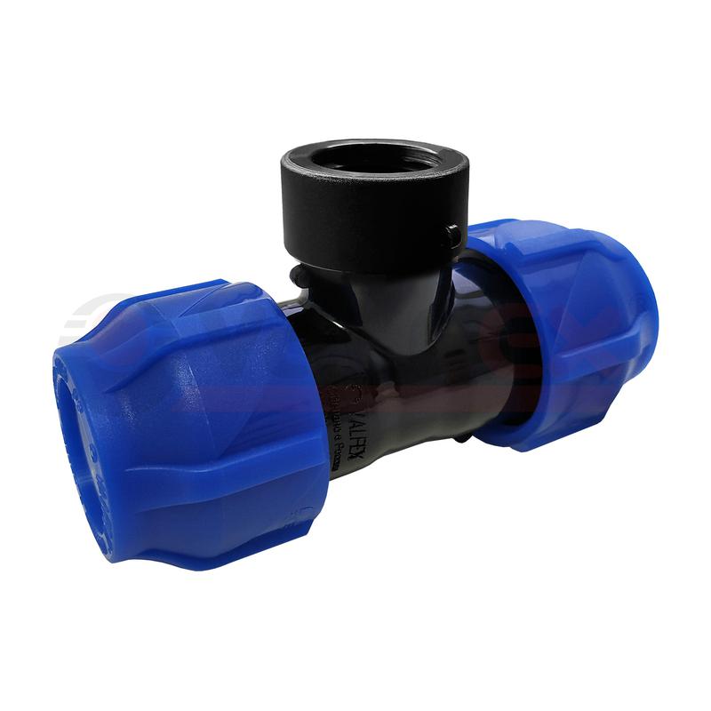 Тройник компрессионный переходной с внутренней резьбой 40-1 1/4дюйм-40 (16/4) VALFEX 1210014011440