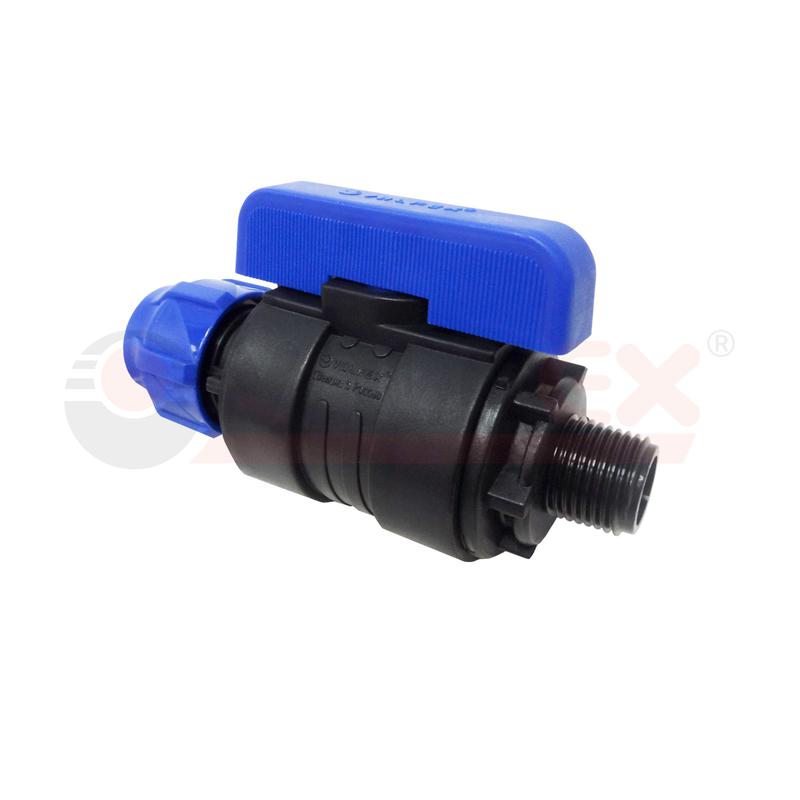 Кран шаровой компрессионный цанга-наружная резьба разборный 40х1 1/4дюйм (14/2) VALFEX 1210012640114