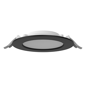 Светильник светодиодный DL-01 Slim 160мм 20Вт 3000К 176x39мм IP65/40 круглый встраив. с опаловым рассеив. RAL9005 черн. муар диммер DALI VARTON V1-RF-90083-10D01-6502030