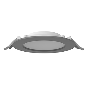 Светильник светодиодный DL-01 Slim 160мм 25Вт 3000К 176x39мм IP65/40 круглый встраив. с опаловым рассеив. RAL7045 сер. муар VARTON V1-RF-70083-10000-6502530