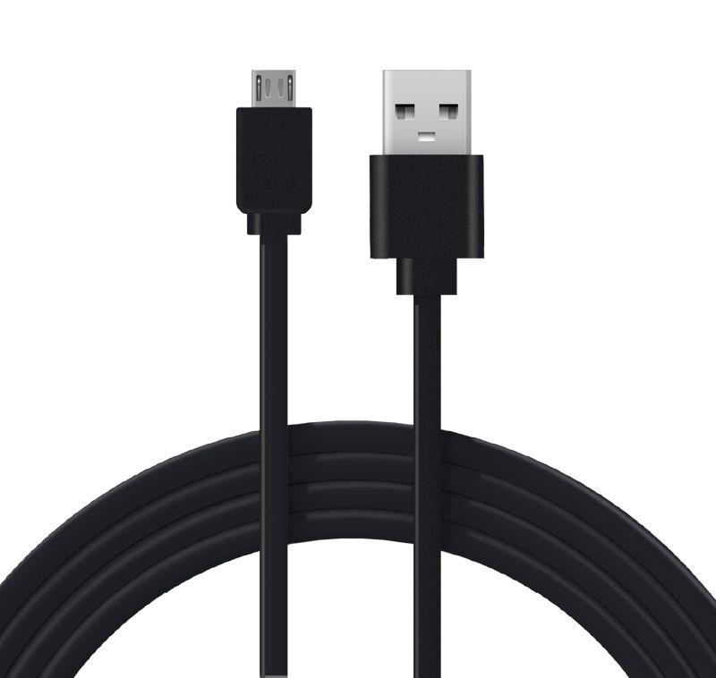 Кабель USB универс. microUSB шнур плоский 1м черн. Rexant 18-4270