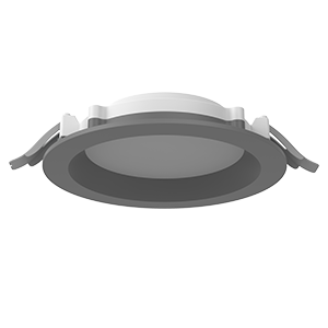 Светильник светодиодный DL-01 Pro 160мм 20Вт 4000К 176x51мм IP65/40 круглый встраив. с опаловым рассеив. RAL7045 сер. муар диммер DALI VARTON V1-RF-70183-10D01-6502040