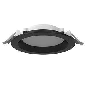 Светильник светодиодный DL-01 Pro 160мм 25Вт 3000К 176x51мм IP65/40 круглый встраив. с опаловым рассеив. RAL9005 черн. муар диммер DALI VARTON V1-RF-90183-10D01-6502530