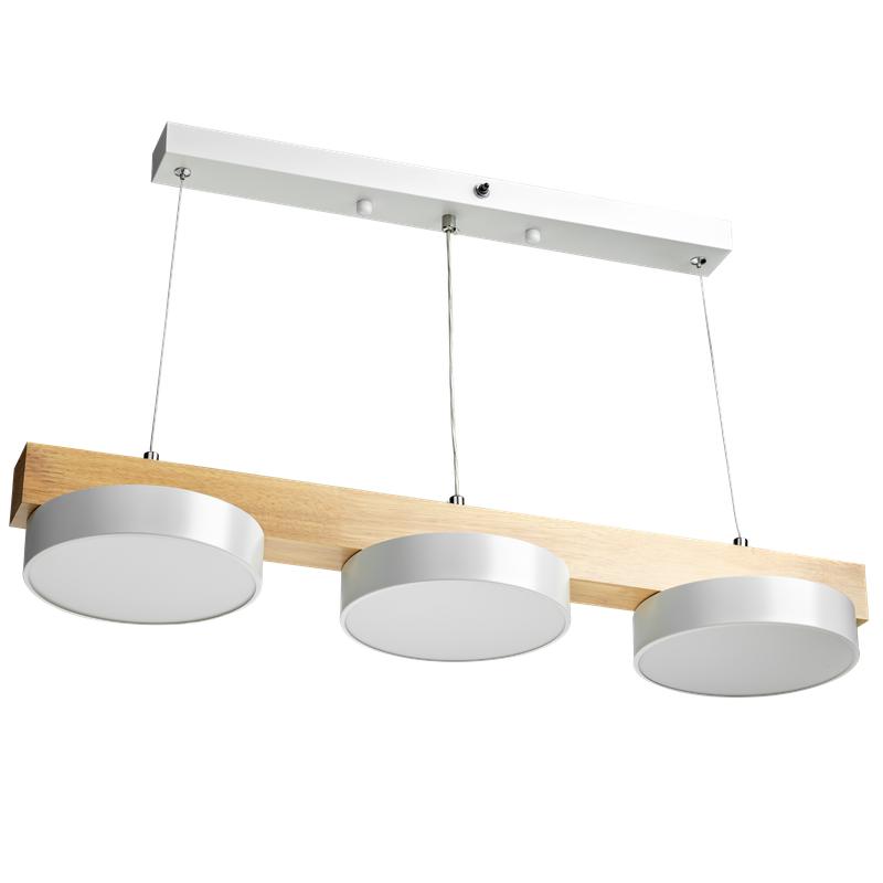 Люстра светодиодная RACEMO 48Вт 2700-6400К 18кв.м подвесная ДУ 3 режима бел./дерево Ritter 51607 5