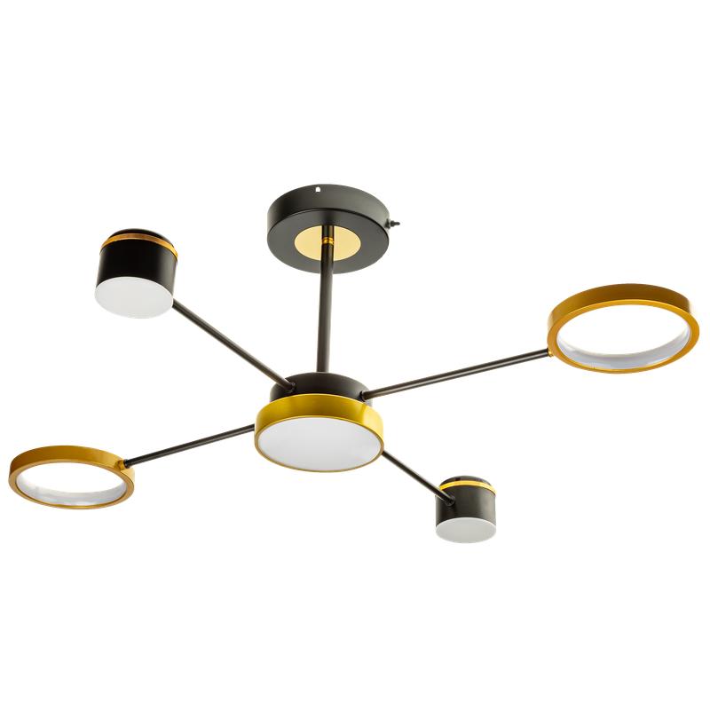 Люстра светодиодная NOTTE 52Вт 2700К/4200К/6400К 750х710х290мм 17кв.м ДУ 3 режима диммир. черн./зел. Ritter 51595 5