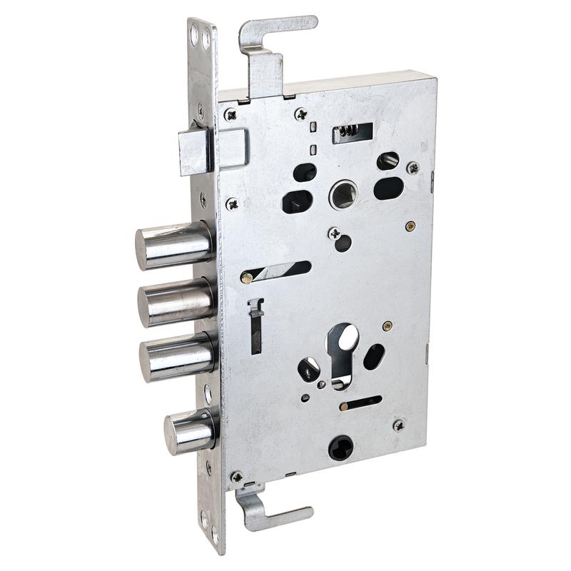 Замок врезной без ручки ЗВ1-08А-С без ц/мех. б/о для кит. металл. дверей Аллюр 1 558