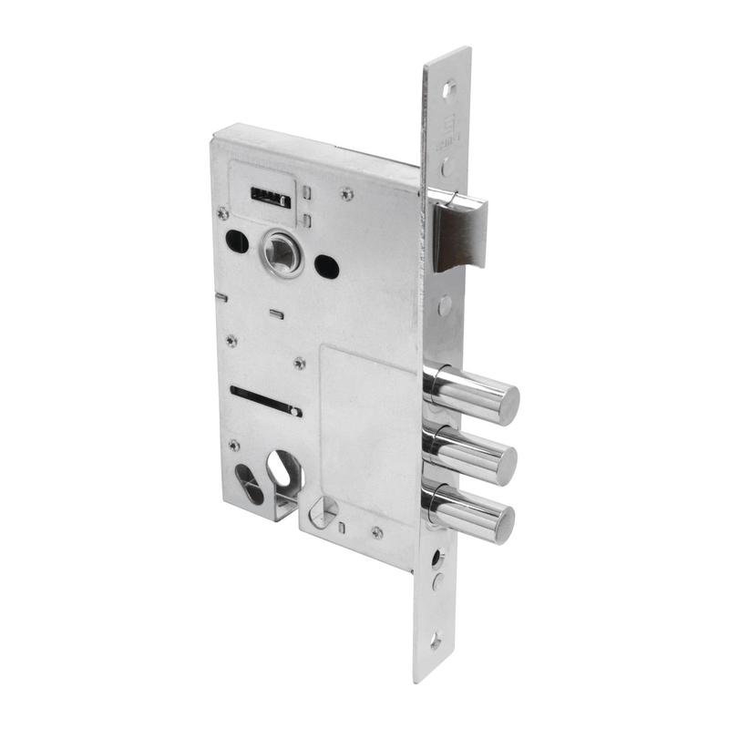 Корпус замка для металлических дверей ЗВ4-3(14).60.85.08 без ручек без ц/мех. хром Булат 14 938