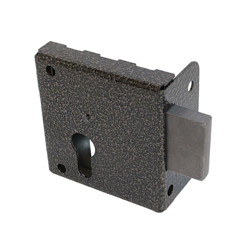 Замок накладной ЗН1-1У (усиленный цилиндр) бронза Птимаш 16 216