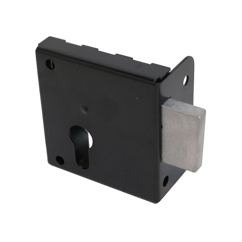 Замок накладной ЗН1-1У (усиленный цилиндр) черн. Птимаш 16 232