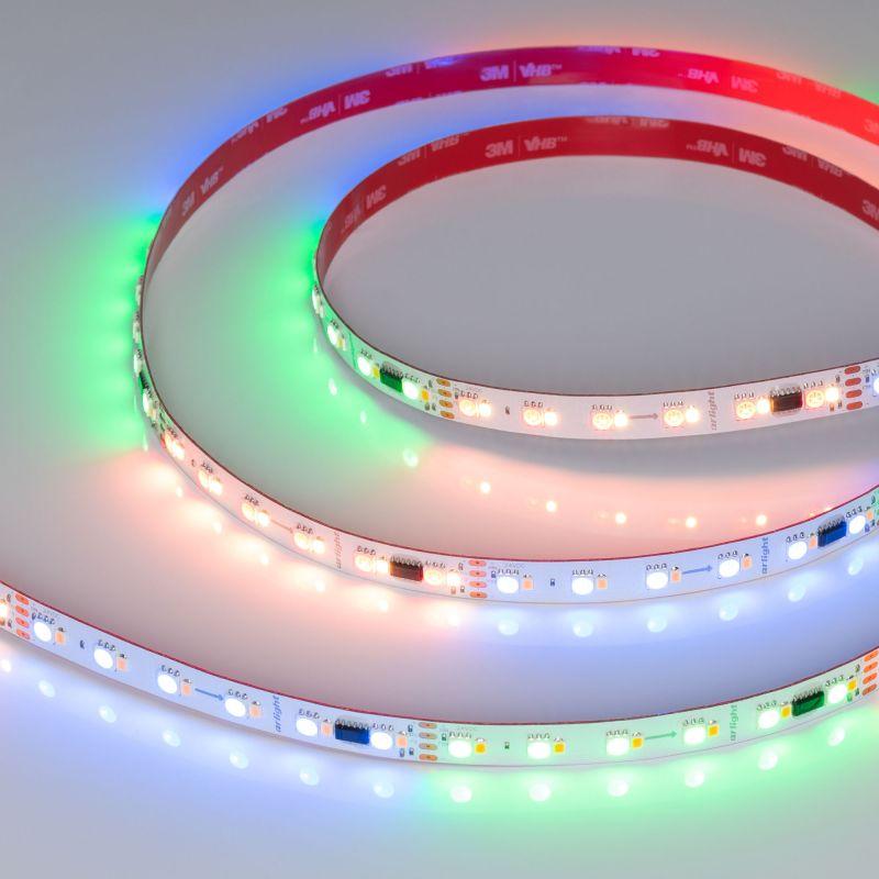 Лента светодиодная SPI-BA120-12mm 24V RGBW-Day-PX6-BPT 16Вт/м IP20 5060/2835 бегущий огонь (уп.5м) Arlight 040621