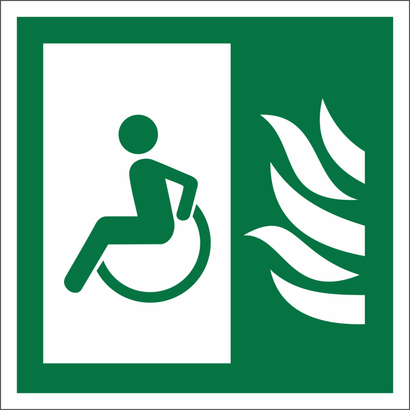 Знак безопасности BL-2020B.E80 "Безопасная зона для МГН (пикт.)" Белый Свет a28858