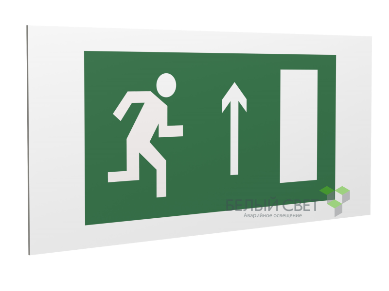 Знак безопасности PS-36164.E11 "Напр. к эвакуационному выходу прямо (прав.)" Белый Свет a28683