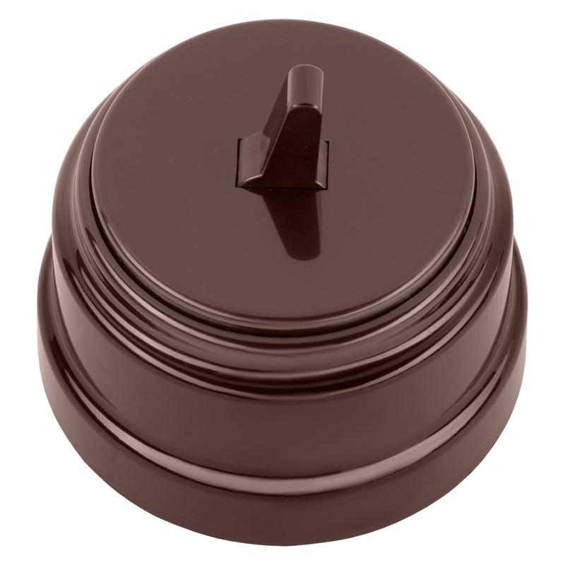 Выключатель 1-кл. тумблерный ОП РЕТРО 10А Bylectrica А110-2203 шоколад