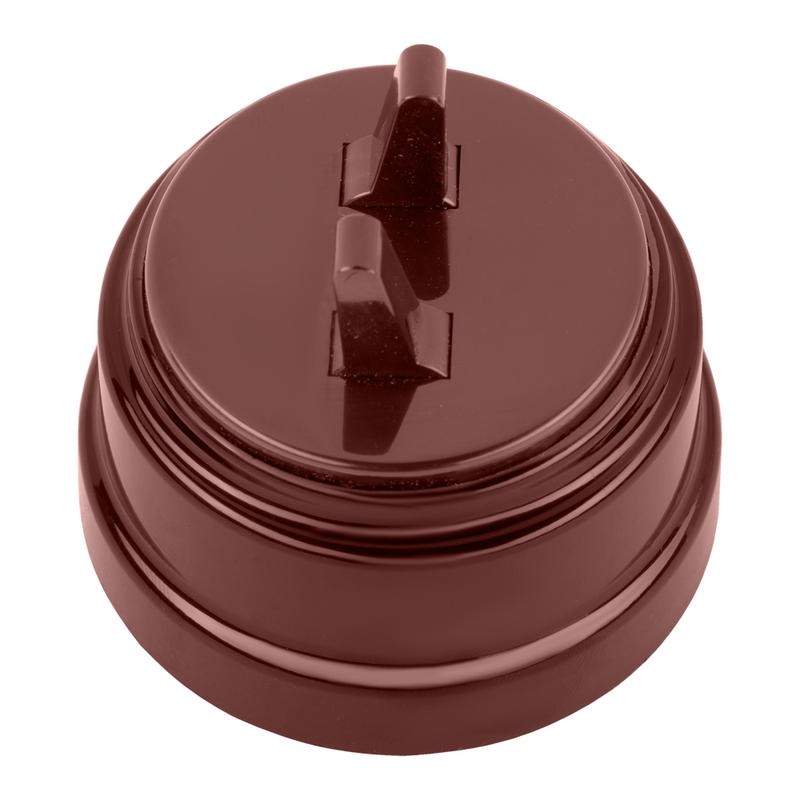 Выключатель 2-кл. тумблерный ОП РЕТРО 10А Bylectrica А510-2204 коричневый