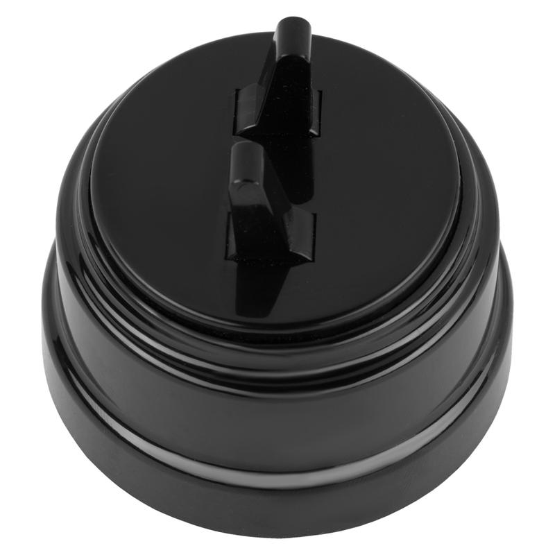 Выключатель 2-кл. тумблерный ОП РЕТРО 10А Bylectrica А510-2204 черный