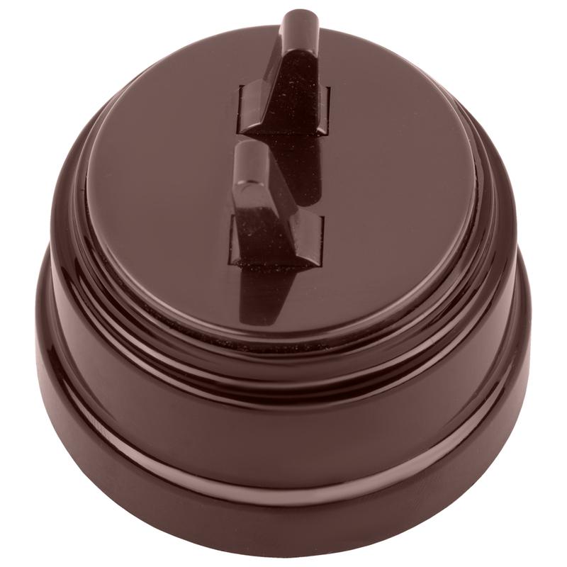 Выключатель 2-кл. тумблерный ОП РЕТРО 10А Bylectrica А510-2204 шоколад