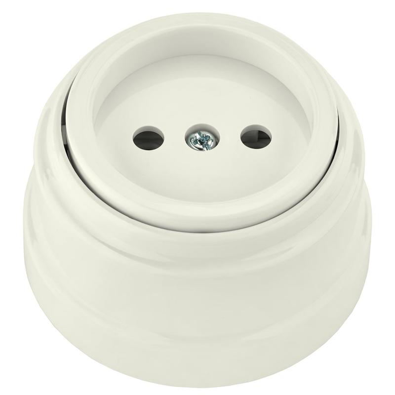 Розетка 1-м ОП РЕТРО 16А без заземл. Bylectrica РА16-0201 бежевый