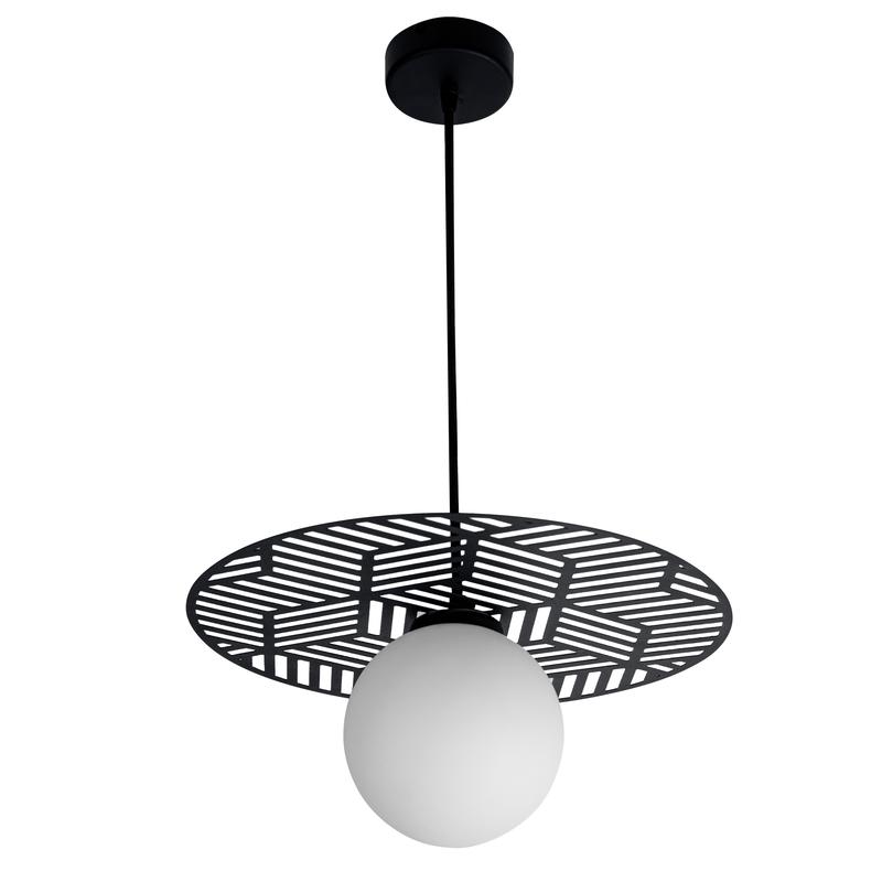 Светильник "Марго" 212 (плафон 8729) НСБ 01-40-191 Е14 [ИМ] подвесной черн. Элетех 1005405299