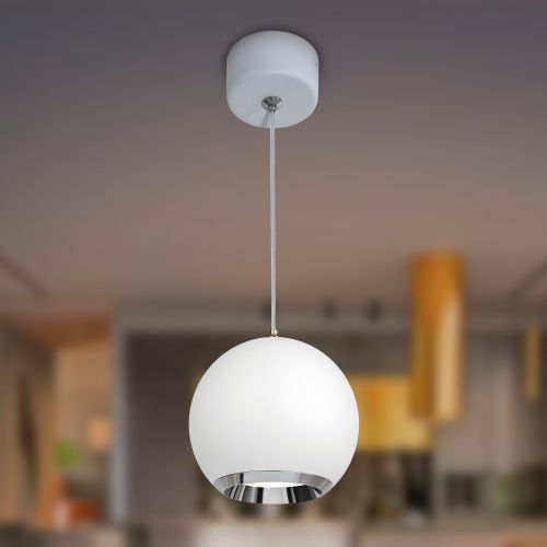 Светильник подвесной (подвес) PL32 WH/CH MR16 GU10 потолочный круг бел. хром Эра Б0061379