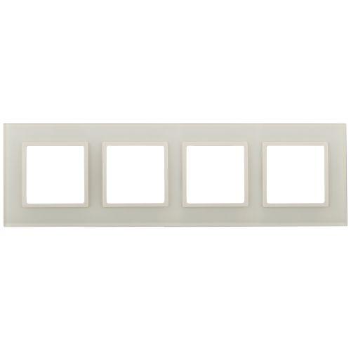 Рамка 4-м Elegance 14-5104-02 стекло слон. кость Эра Б0059173