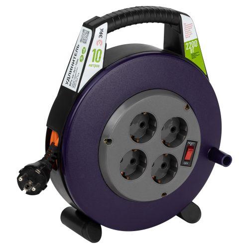 Удлинитель в закрыт. корпусе 4х10м с заземл. 10А с выкл. BPx-4e-3x1-10m ПВС 3x1 Эра Б0052927