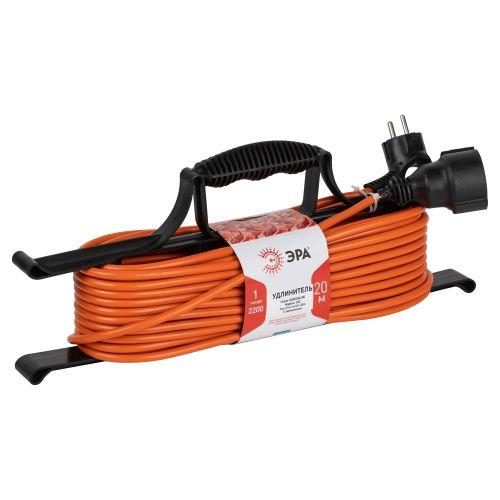 Удлинитель-шнур на рамке 1х20м с заземл. UFx-1e-3x1-20m ПВС 3х1 Эра Б0048666