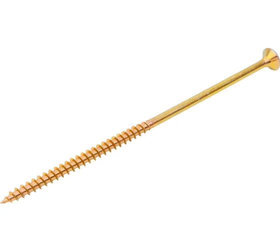 Саморез универсальный острый с потайной головкой 6х140 желт. (уп.100шт) Промрукав PR08.8489