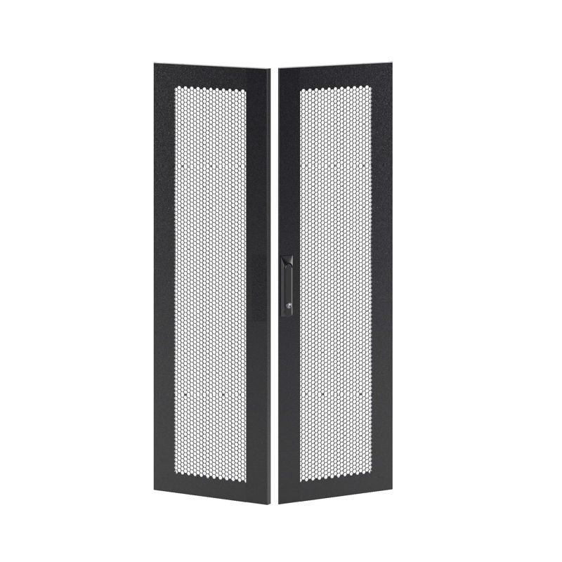 Дверь двустворчатая для IT-CQE 1800х800 перфорир. RAL9005 DKC RBITCPMD1880
