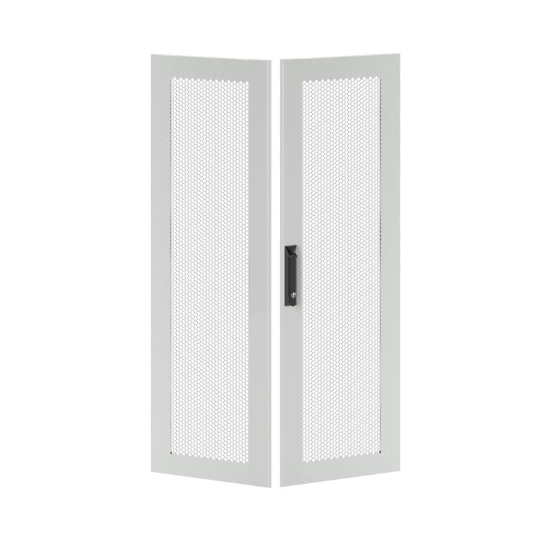 Дверь двустворчатая для IT-CQE 1800х800 перфорир. RAL7035 DKC RGITCPMD1880