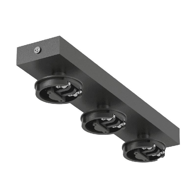 Крепление сменное М13 для светильников MINI VILLY поворотн. накладное тройное черн. SWG PRO 00-00004875