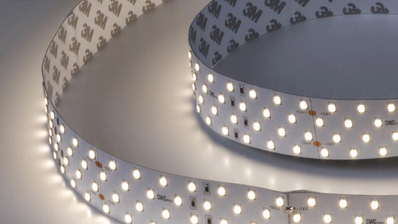 Лента светодиодная ПРО 2835 280 LED/м 26 Вт/м 24В IP20 нейтр. бел. (уп.5м) SWG PRO 00-00005079
