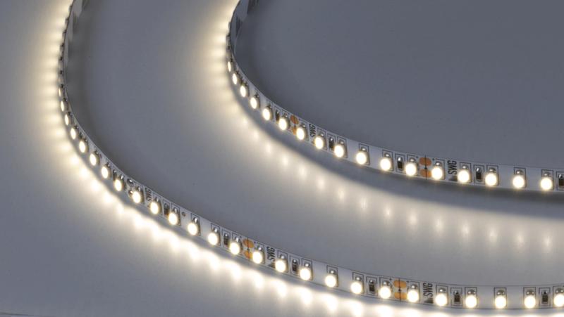 Лента светодиодная стандарт 3528 120LED/м 9.6Вт/м нейтр. бел. 24В IP20 со скотчем 3М (уп.5м) SWG Standard 00-00009247