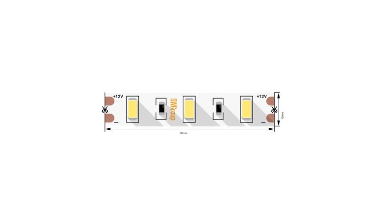 Лента светодиодная стандарт 5630 60LED/м 12Вт/м 12В IP20 со скотчем 3М тепл. бел. (уп.5м) SWG Standard 00-00009714