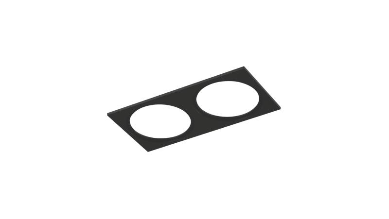 Рамка двойная для серии COMBO 1 квадратная черн. SWG PRO 00-00004148