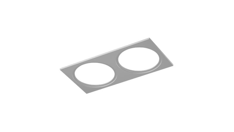 Рамка двойная для серии COMBO 1 квадратная бел. SWG PRO 00-00004147