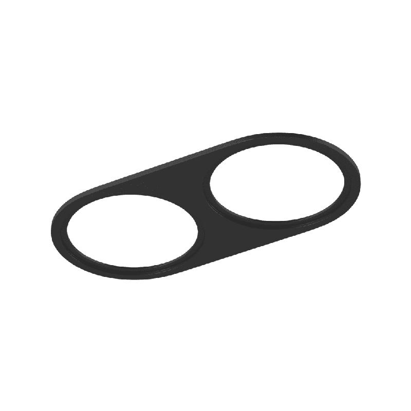 Рамка двойная для серии COMBO 4 круглая черн. SWG PRO 00-00004193