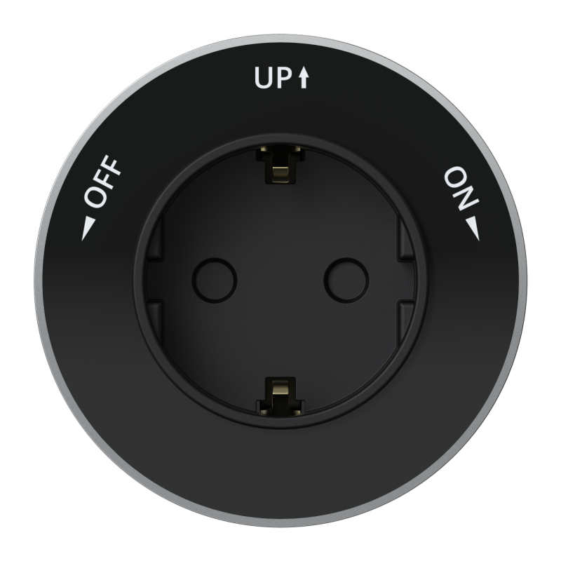 Розетка MultiTrack 16А 250В 2P+E кругл. антрацит SE MTK13001B