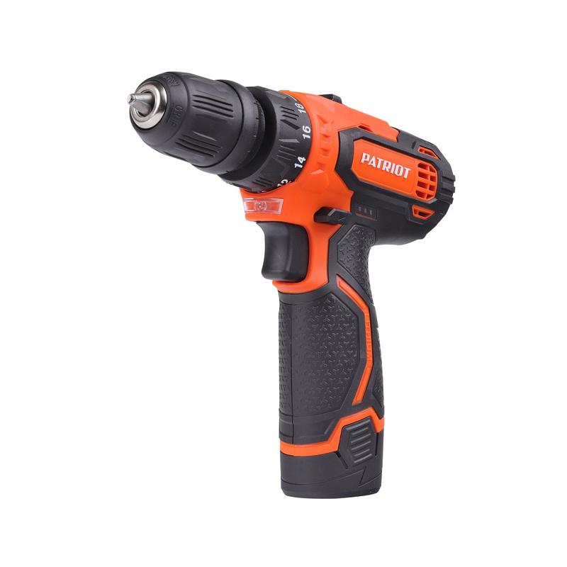 Дрель-шуруповерт аккумуляторная BR 115Li две АКБ Li-Ion 12В 2.0Ач съемный патрон1/4 HEX 2 скорости кейс PATRIOT 180201115