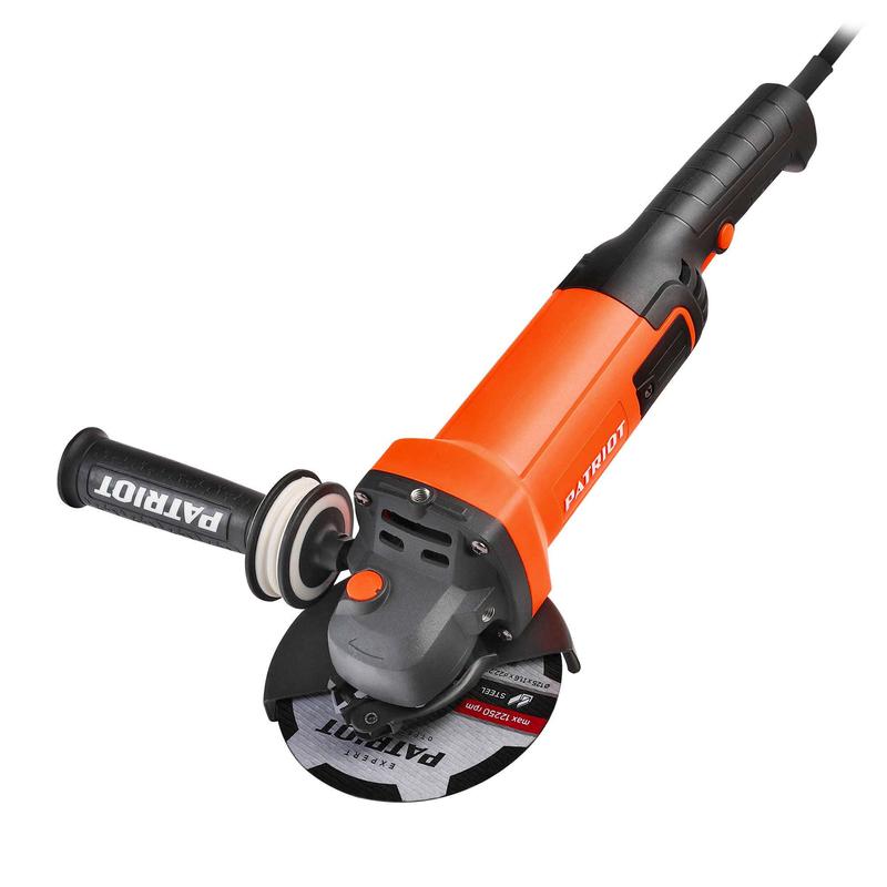 Машина шлифовальная угловая УШМ AG 128 1300Вт Диск 125мм двуручная пылезащ. PATRIOT 110301128