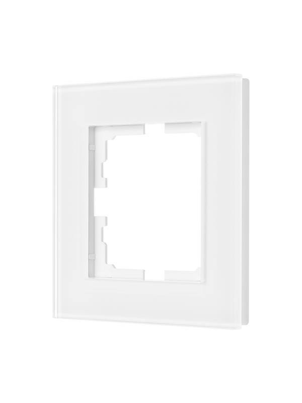 Рамка 1-местн. гориз. VESNA стекло бел. LEZARD 742-5480-146