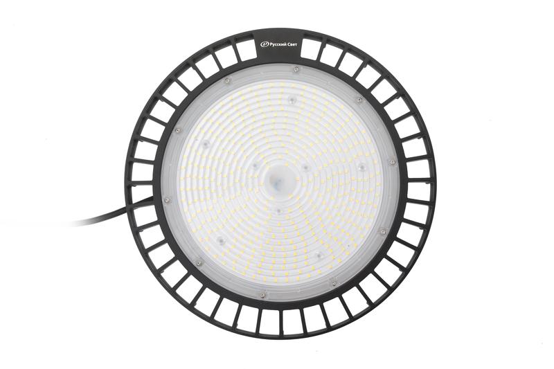 Светильник светодиодный ДСП IB 10 S 150W M 850 BK D298xH112мм 150Вт 5000К IP65 High Bay подвес черн. Русский Свет 16091023048