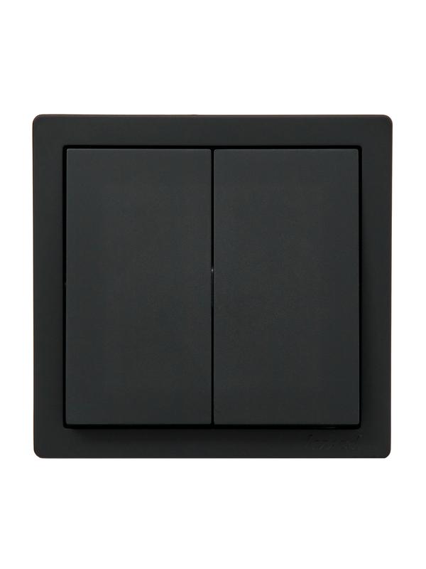 Выключатель 2-кл. ОП LETO черн. бархат LEZARD 752-4200-101